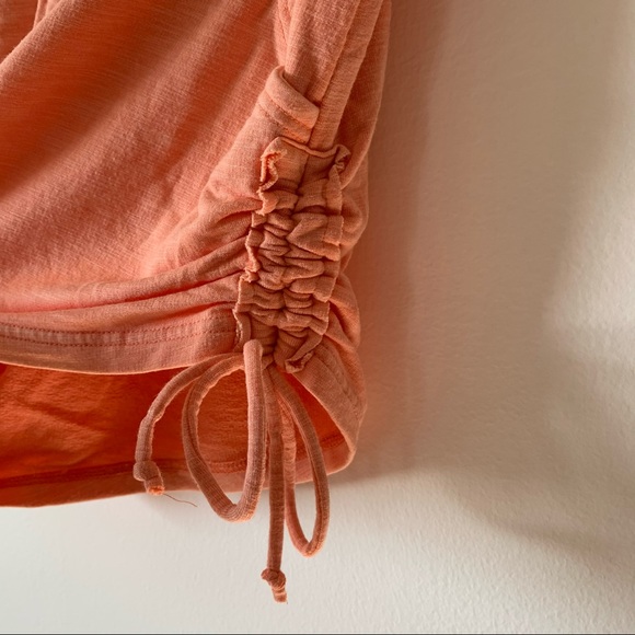 Free People Movement Size L Shorts Orange Side Tie - Picture 3 of 9
